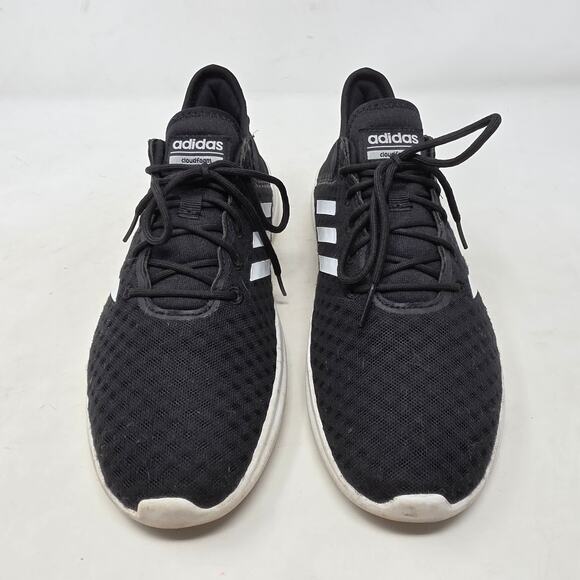 Adidas Cloudfoam Black Mesh Mens 8.5 Sneakers Lightweight Running Training - Picture 3 of 8